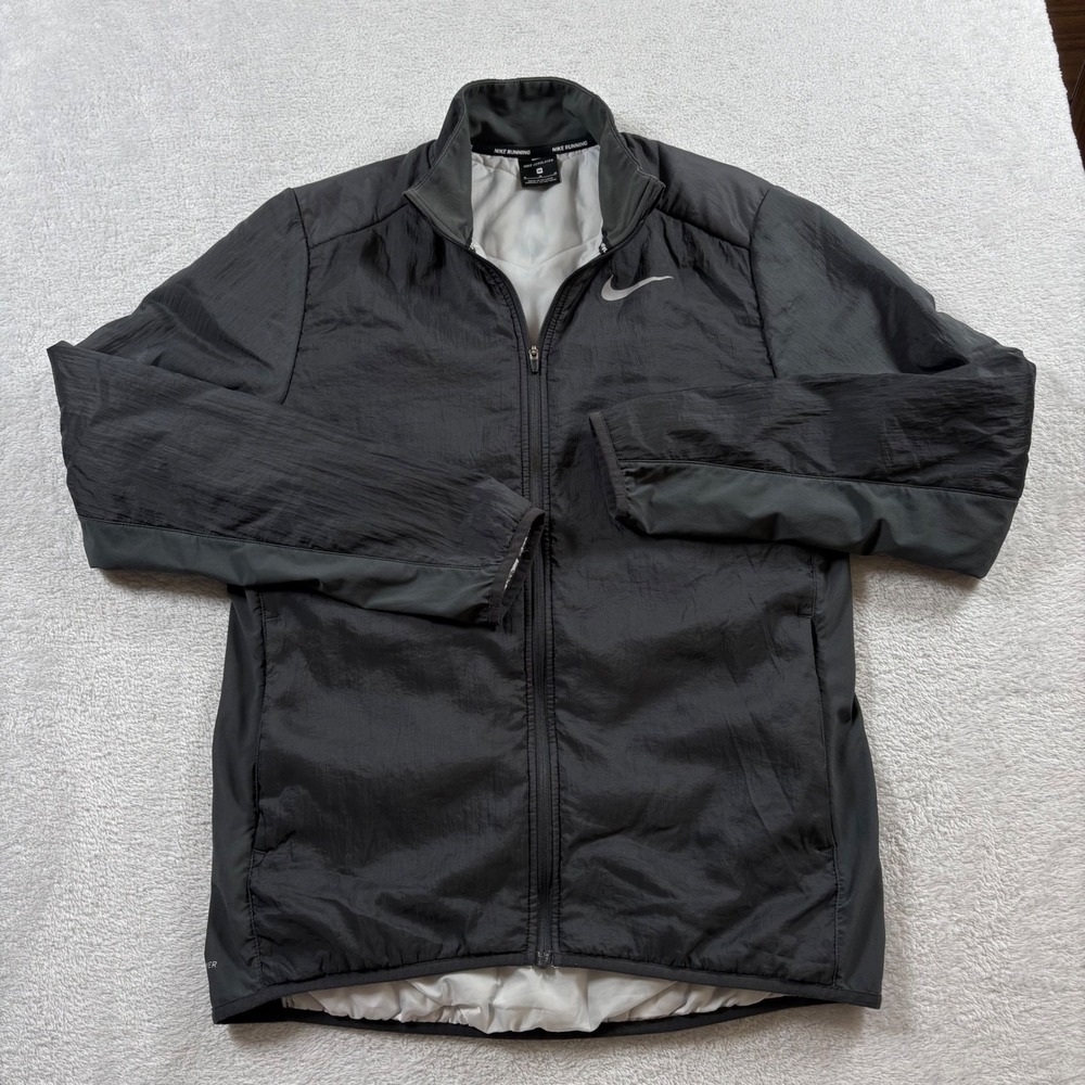Nike AeroLayer Mens Running Jacket Dark Grey Full Zip BV4874-070 Medium